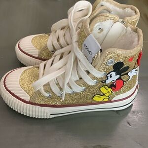 Master of Art Mickey High Top sneakers, glitter gold